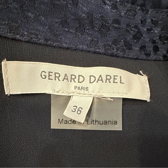 ✨NWT✨ Gerard Darel Blue & Black Cheetah Print Janelle Dress Size 36 (US Size 4) - Picture 13 of 16